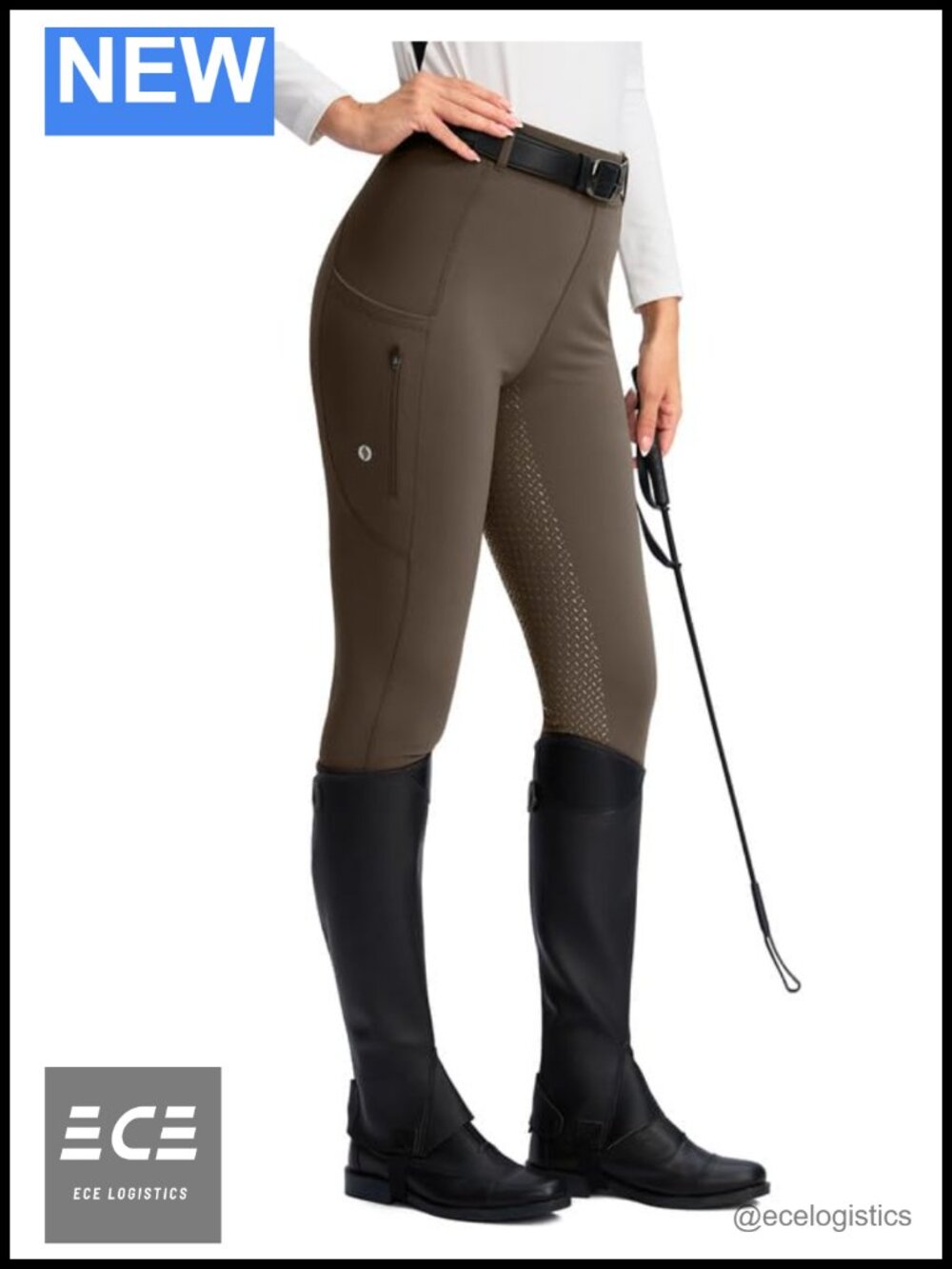 SANTINY Full Seat Silicone Grip Horse Riding Tights Equestrian Breeches